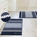 Extra Thick Striped Pattern Designed Chenille Bath Rugs